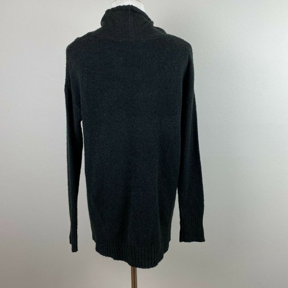 Philosophy Sweater Solid Black Mock Neck Drawstring Cozy Womens‎ Petite S - Picture 4 of 9